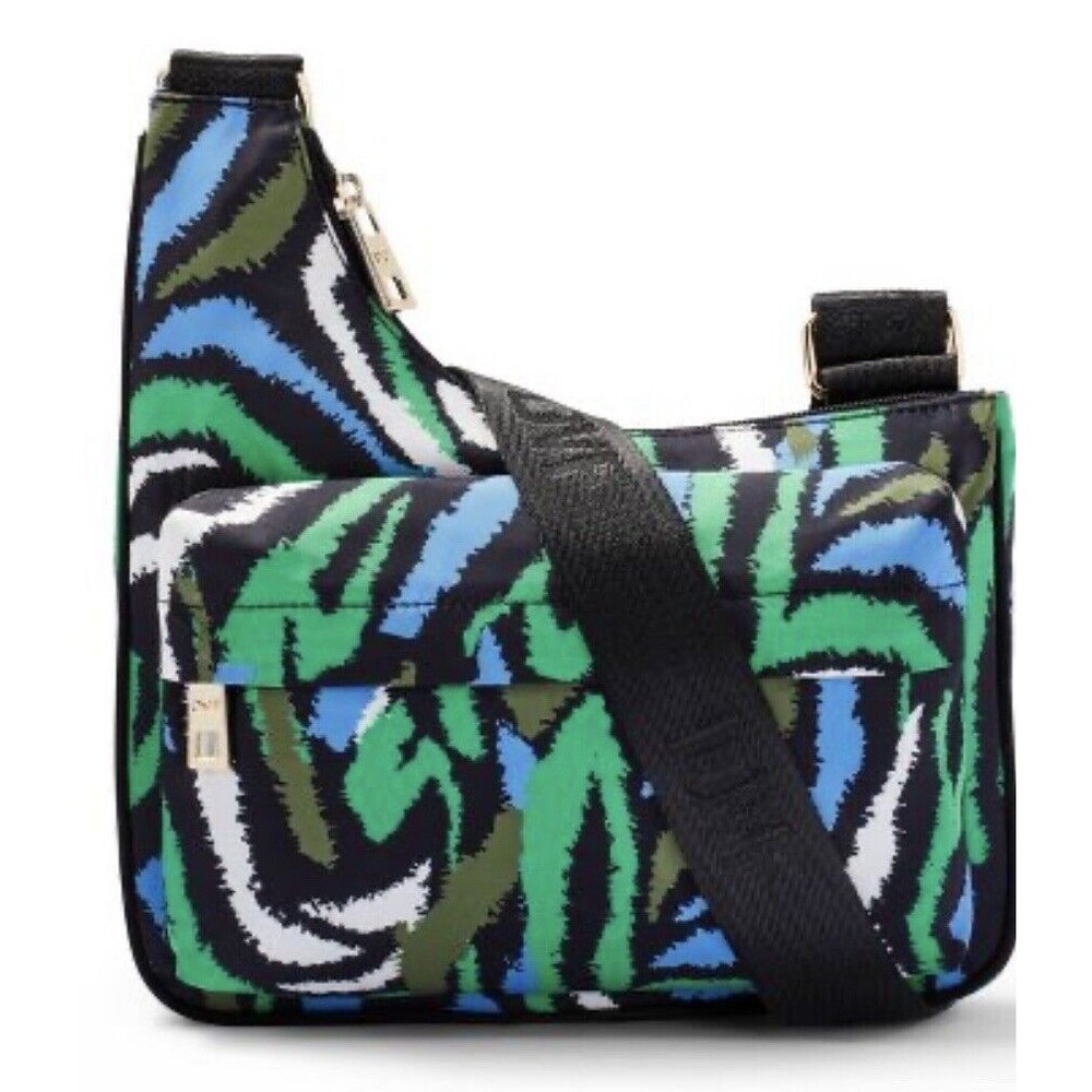 DIANE VON FURSTENBERG  DVF  CROSSBODY BAG Disco Green Blue Zebra NWT